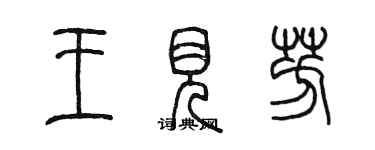 陈墨王见芳篆书个性签名怎么写