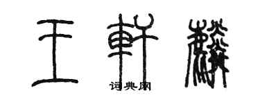陈墨王轩麟篆书个性签名怎么写