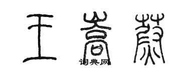 陈墨王嵩蔚篆书个性签名怎么写
