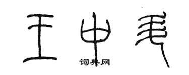 陈墨王中升篆书个性签名怎么写