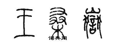 陈墨王桑岳篆书个性签名怎么写