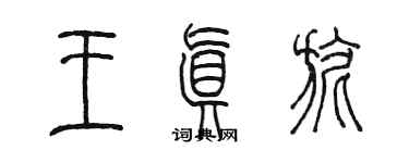 陈墨王真旎篆书个性签名怎么写