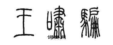 陈墨王啸骗篆书个性签名怎么写