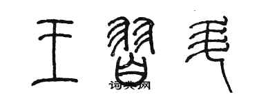陈墨王习升篆书个性签名怎么写