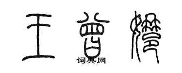 陈墨王曾娜篆书个性签名怎么写