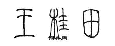 陈墨王桂田篆书个性签名怎么写