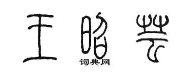 陈墨王昭芸篆书个性签名怎么写