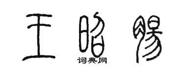 陈墨王昭肠篆书个性签名怎么写