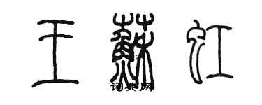 陈墨王苏虹篆书个性签名怎么写