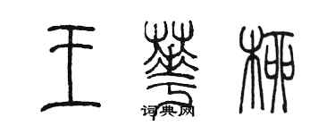 陈墨王华柳篆书个性签名怎么写