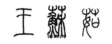 陈墨王苏茹篆书个性签名怎么写