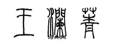 陈墨王澜菁篆书个性签名怎么写
