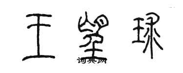 陈墨王望球篆书个性签名怎么写