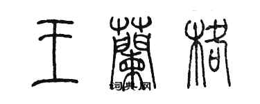 陈墨王兰格篆书个性签名怎么写