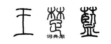 陈墨王楚蓝篆书个性签名怎么写