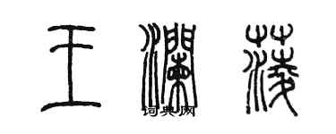 陈墨王澜菱篆书个性签名怎么写