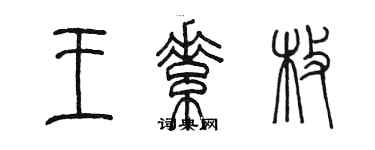 陈墨王素枚篆书个性签名怎么写