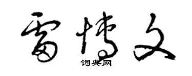 曾庆福雷博文草书个性签名怎么写