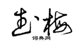 曾庆福武梅草书个性签名怎么写