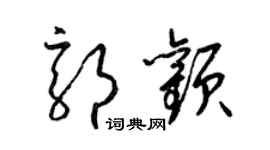 梁锦英郭颧草书个性签名怎么写