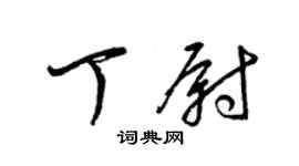 梁锦英丁尉草书个性签名怎么写