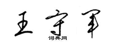梁锦英王守军草书个性签名怎么写