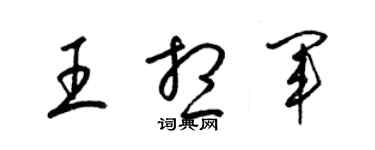 梁锦英王想军草书个性签名怎么写