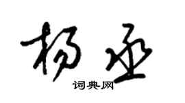 梁锦英杨丞草书个性签名怎么写
