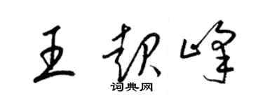 梁锦英王起峰草书个性签名怎么写