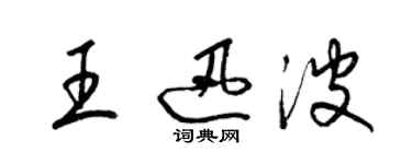 梁锦英王迅波草书个性签名怎么写
