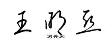 梁锦英王明亚草书个性签名怎么写