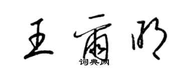 梁锦英王尔明草书个性签名怎么写