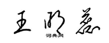 梁锦英王明蕊草书个性签名怎么写