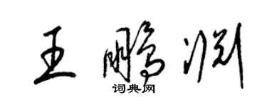 梁锦英王鹏渊草书个性签名怎么写
