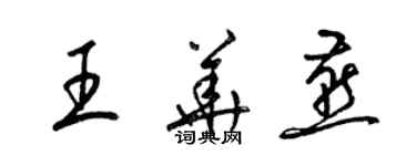 梁锦英王华燕草书个性签名怎么写