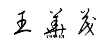 梁锦英王华茂草书个性签名怎么写