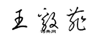 梁锦英王毅菲草书个性签名怎么写