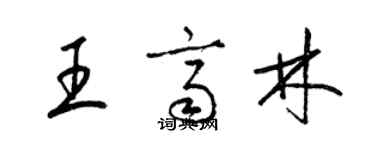 梁锦英王齐林草书个性签名怎么写