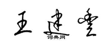 梁锦英王建丰草书个性签名怎么写