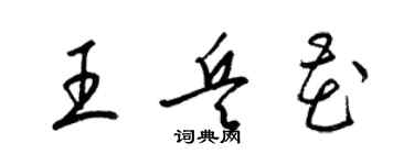 梁锦英王兵花草书个性签名怎么写