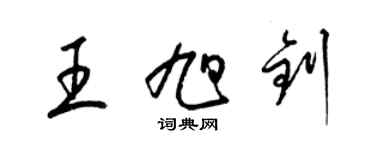 梁锦英王旭钊草书个性签名怎么写