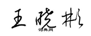 梁锦英王晓彬草书个性签名怎么写