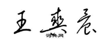 梁锦英王爽晨草书个性签名怎么写