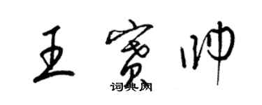梁锦英王赛帅草书个性签名怎么写