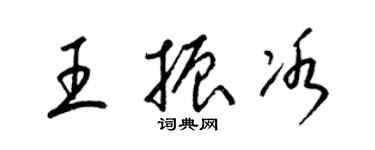 梁锦英王振冰草书个性签名怎么写