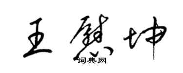 梁锦英王慰坤草书个性签名怎么写