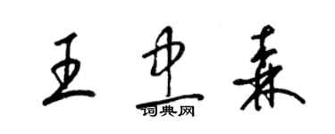 梁锦英王忠森草书个性签名怎么写