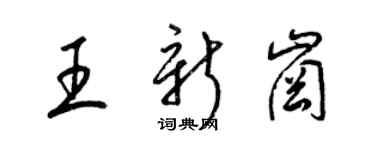 梁锦英王新岗草书个性签名怎么写
