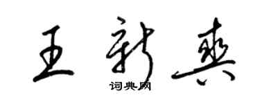 梁锦英王新爽草书个性签名怎么写
