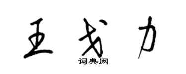 梁锦英王戈力草书个性签名怎么写